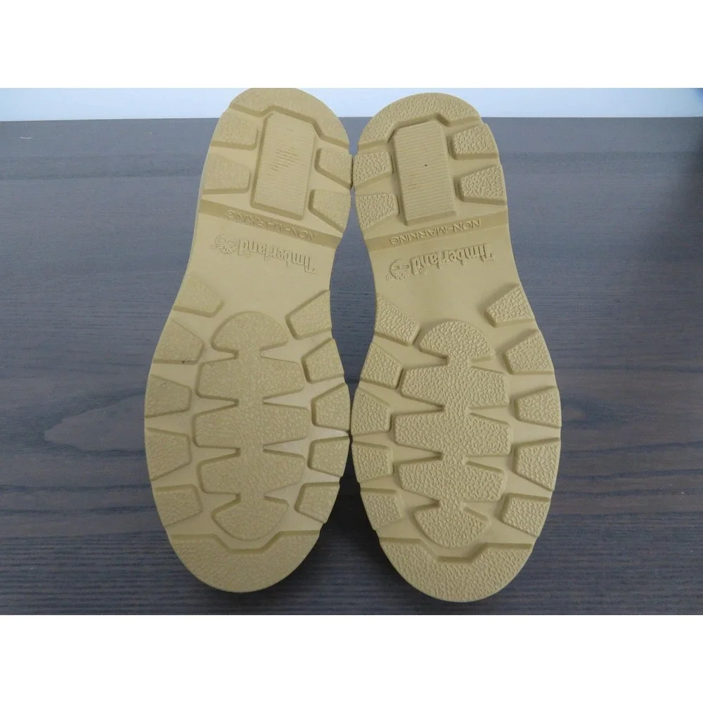 Timberland 6-Inch Premium Boots Boys Size 6 Beige Nubuck Waterproof Hiking Shoe